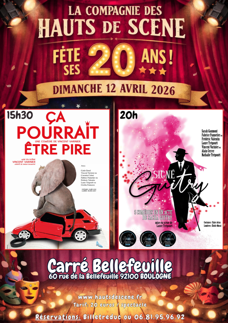 Affiche anniversaire 20 ans Compagnie des Hauts de Scène
